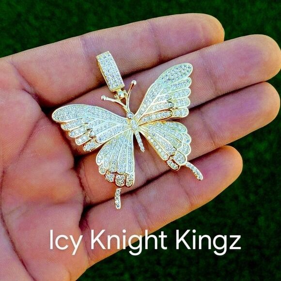 🚨24"Rope Chain + 14K Gold Finish Butterfly - Picture 1 of 12